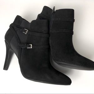 Style & co Zoey Black Suede Heel Bootie